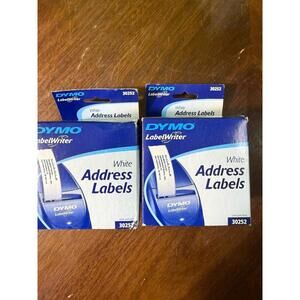 (2) Box New Dymo 30252 White Address Labels 2 Rolls of 350 Labels Each 700 Total